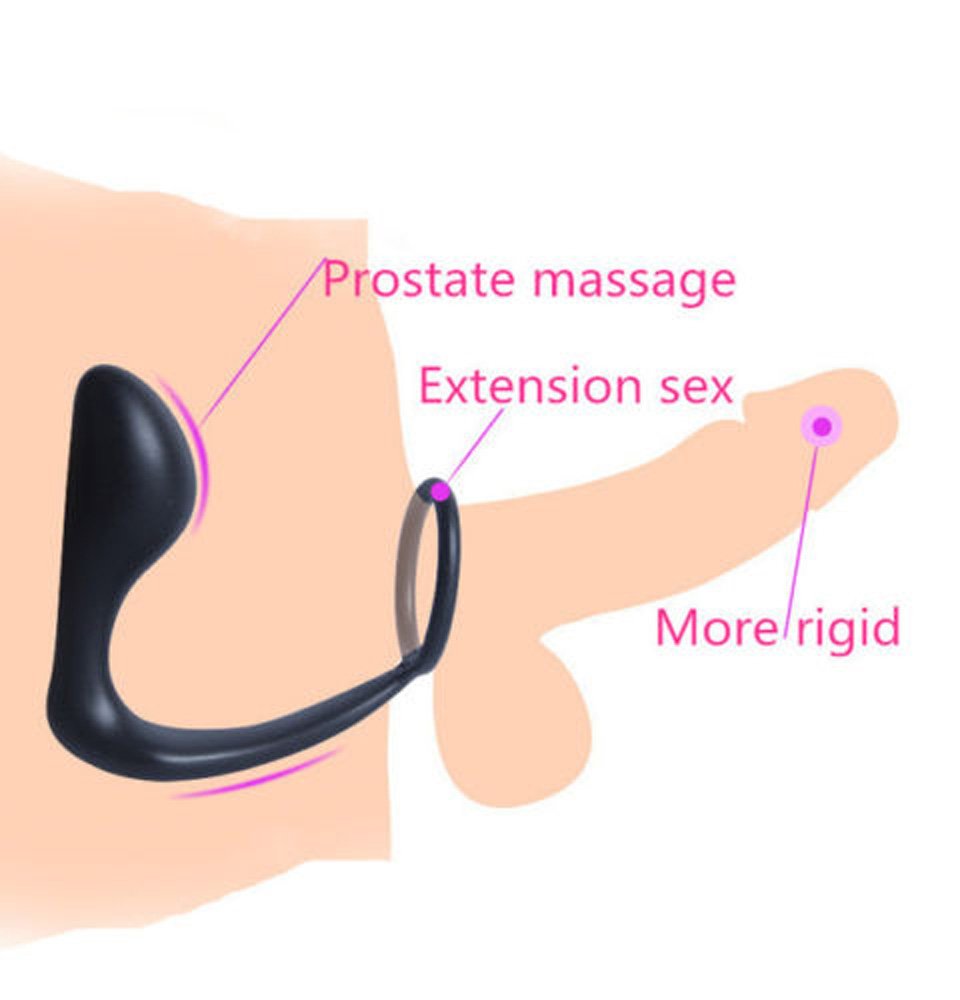 Masajeador de Próstata Masculino Cock Ring Anal Plugs