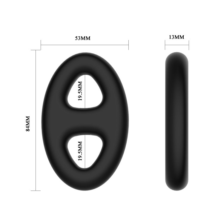 Silicone Super Soft Cock Ring In Black