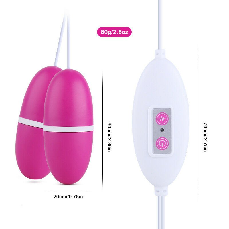 Huevo Vibrador Doble Bala Vibrador Control Remoto 12 Velocidades Juguetes Sexuales Adultos