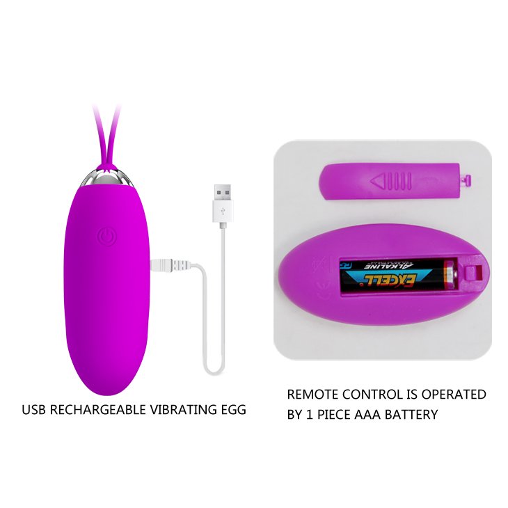 Huevos vibradores de silicona de 12 velocidades recargables por USB