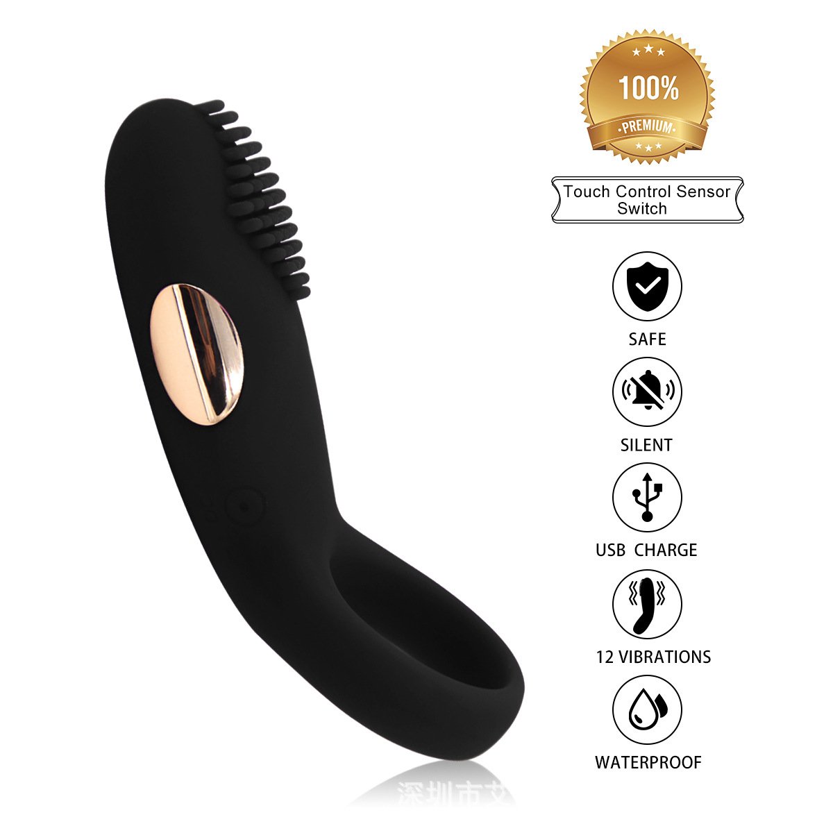 Penis Ring Multifrequency Vibrating Cock Ring