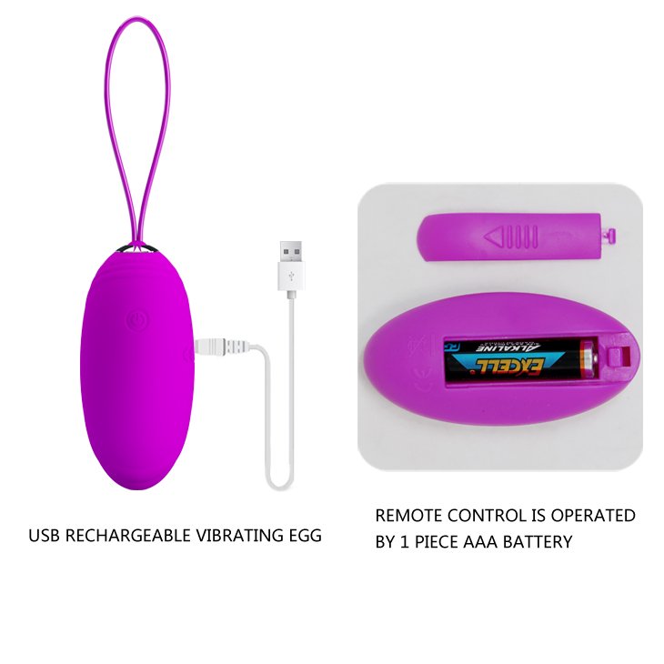 Huevos vibradores impermeables con mando a distancia y carga USB
