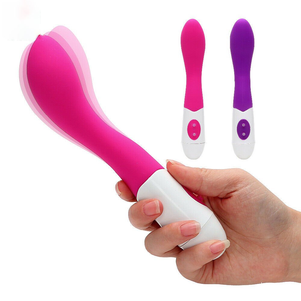 Vibrating Dildo 30 Speeds Vibrator Anal Plug Silicone 