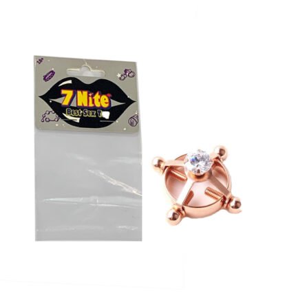 Adjustable stainless steel zircon nipple clip