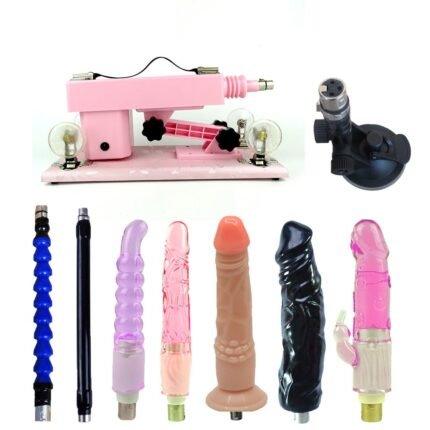 Black Sex Machine with 5 Dildos