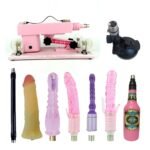 Pink Sex Machine with Dildos and Masturbation Cup