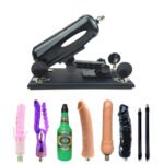 Automatic Black Sex Machines Set