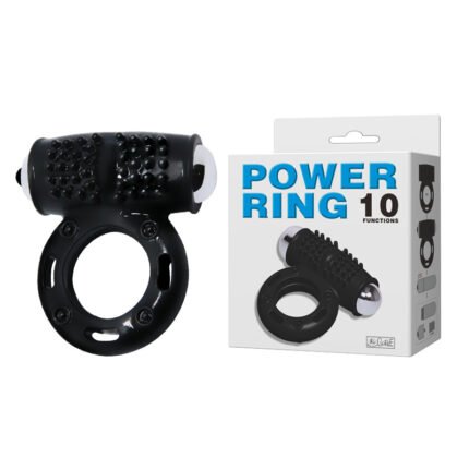 10 Speed Vibrating Cock Ring In Black