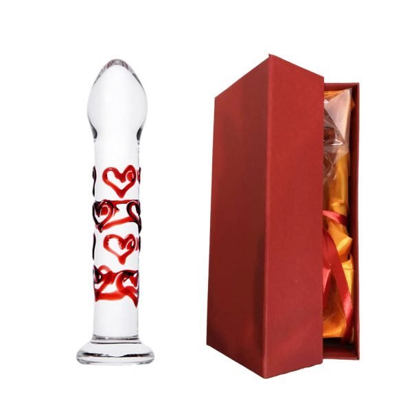 Bump Love Glass Dildo In Red