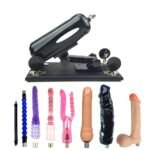 Electric Black Sex Machines with 6 Dildo