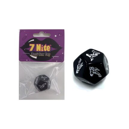 Black 12 Sided Sex Dice Couples Game