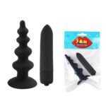 10 Speed Vibrator Anal Plug Beads Dildo G-Spot Silicone Suction Cup Sex Toy