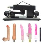 Black Automatic Sex Machines with 5 Dildo