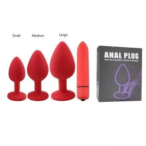 Anal Plug Mini Bullet Vibrator Waterproof Silicone Dildo