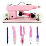 Pink Powerful Sex Machine with 5 Dildo