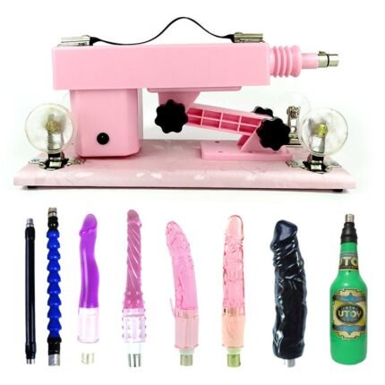 Masturbation Pink Sex Machine and 5 Dildo