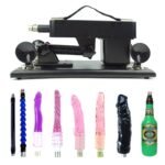 Masturbation Black Sex Machine and 5 Dildo