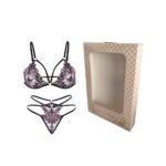 Lace Peek-a-Boo Bra & Crotchless G-String