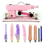 Adjustable Sex Machine Pink with Attachments