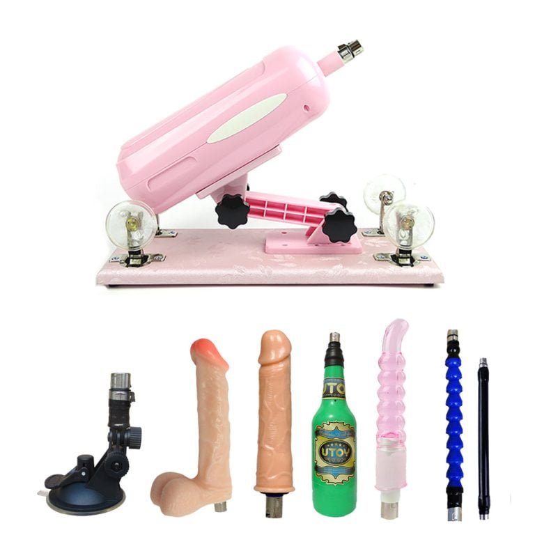 High Quality Pink Sex Machine Set