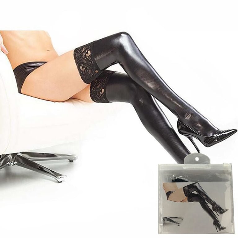 Lace Thigh Leather Socks