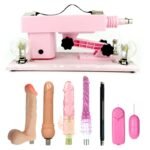 Pink Sex Machine with 5 Dildos and Jump Egg