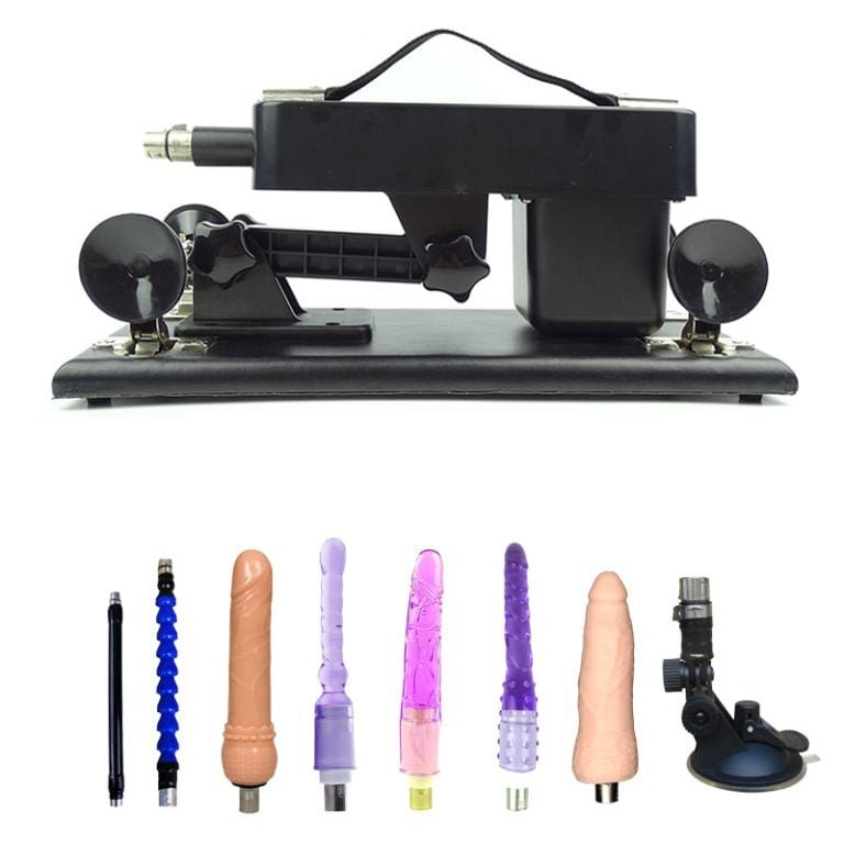 Powerful Sex Machine Black with Attachments