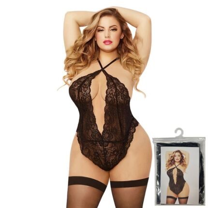 Sexy lace Siamese sexy lingerie hanging neck back