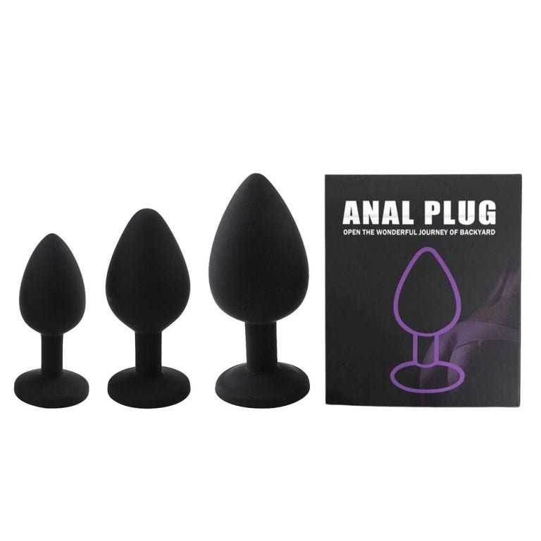 Jewelry Anal Plug Silicone Waterproof Training Kit