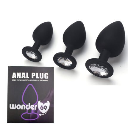 3pcs Diamond Silicone Anal Plug