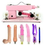 Automatic Pink Sex Machines with 5 Dildo