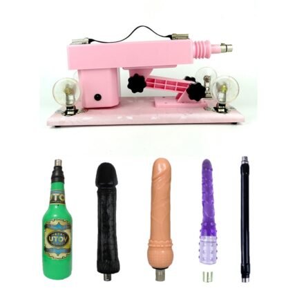 Pink Sex Machine with Dildos for Men and Women