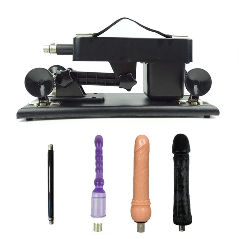 Women Black Sex Machine with 3 Dildo