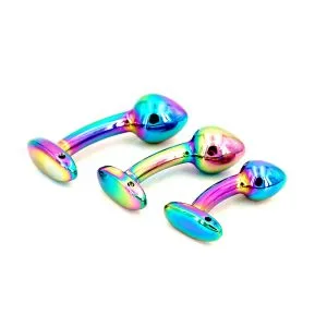 3pcs Mushroom Metal Anal Plug Set