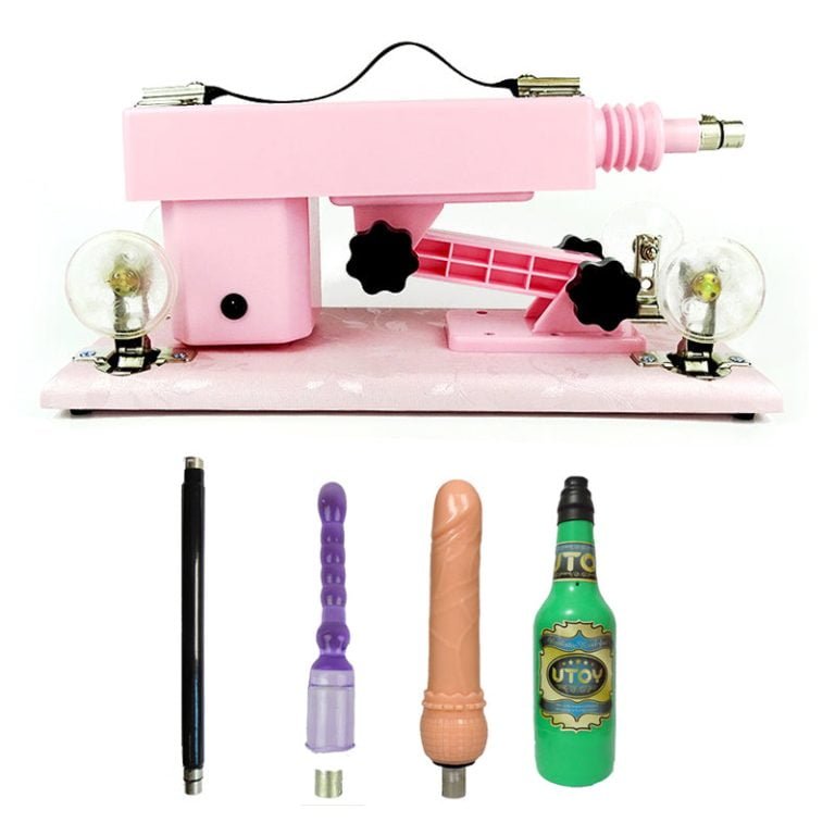 Pink Sex Machine with 4 Accessories