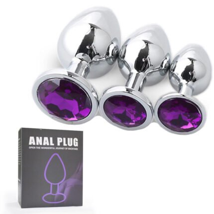 3pcs Diamond Butt Plug Anal Plug (Round Shape)