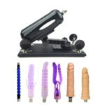 Black Powerful Sex Machine with 5 Dildo