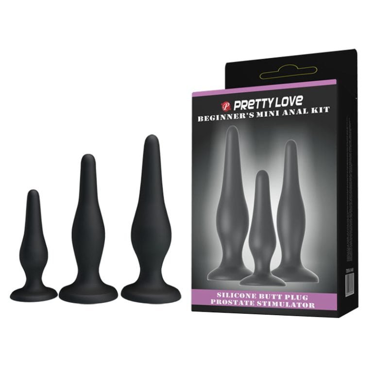 Suction Base Silicone Anal Butt Plug 3pcs/set