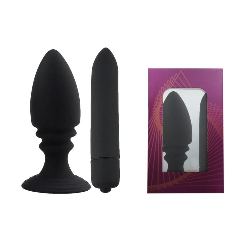 Silicone Anal Plug Dildo Vibrator Vibrating 10 Speed Bullet Butt Plug Sex Toy