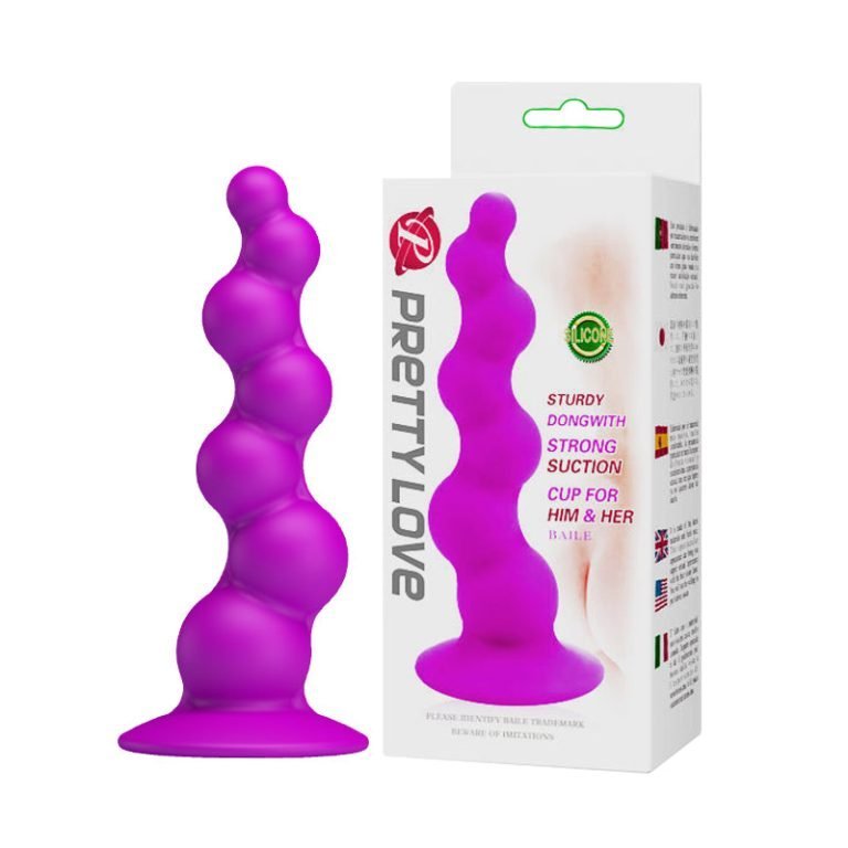 Silicone Strong Suction Bubbled Butt Plug