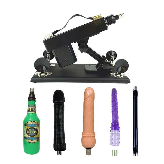 Black Sex Machine with Dildos for Men and Women - Image 1