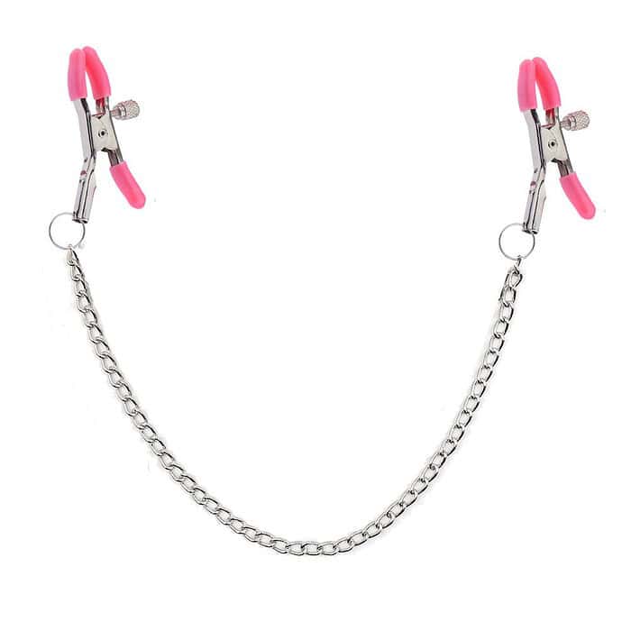 Smooth Slick Nipple Clamps Metal Chain - Image 12