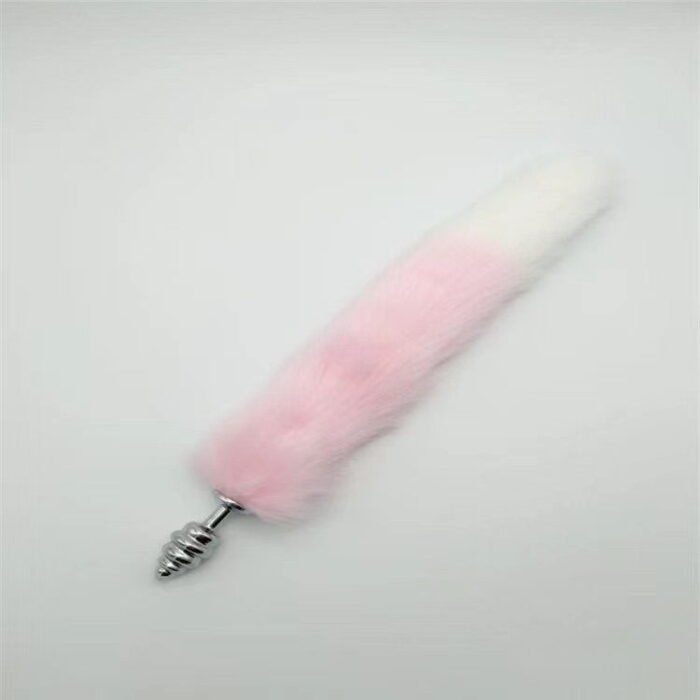 False Fox Tail With Metal Anal-Butt Plug - Image 4