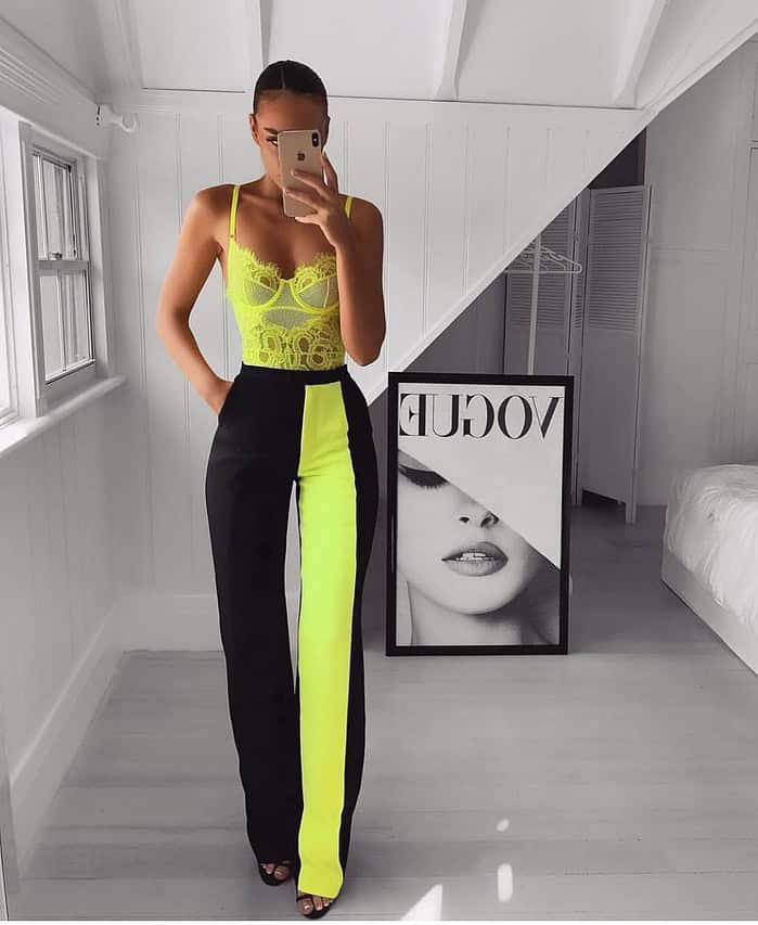 Fluorescent color conjoined sexy underwear - Image 4