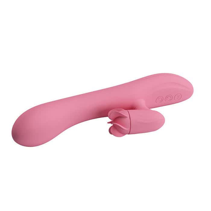 7 Speed Vibrating Silicone Vibrator In Pink - Image 6