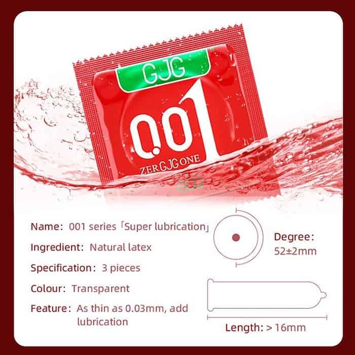 09c52b4818980485 GJG 001 Series Ultra-Thin Zero Distance Natural Latex Rubber Condoms 3PCS - Image 7