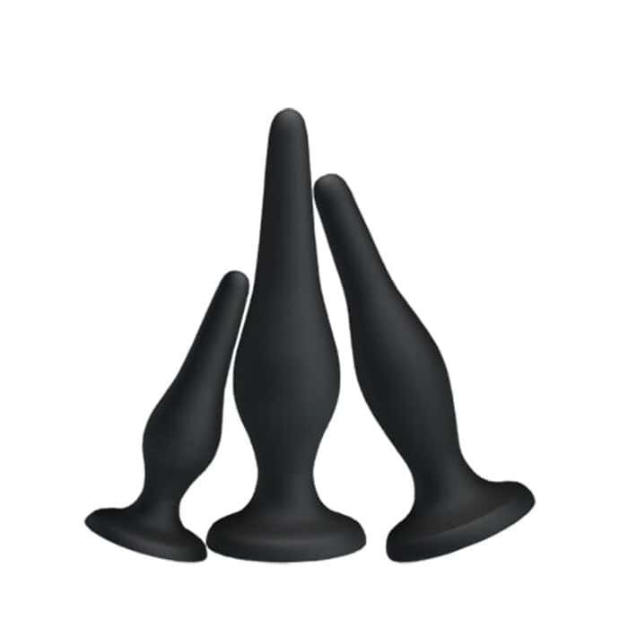 Suction Base Silicone Anal Butt Plug 3pcs/set - Image 6