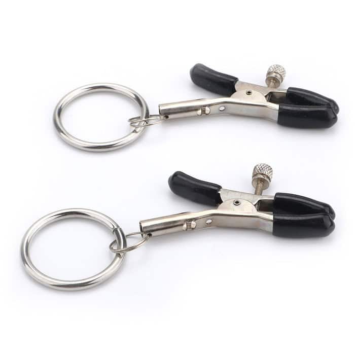 Smooth Slick Nipple Clamps Metal Chain - Image 19