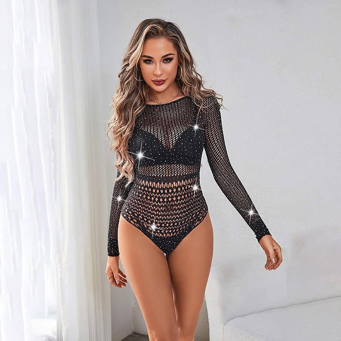 Press Drill Bikini Hip Wrap Dress - Image 3