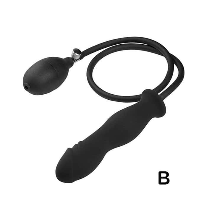 Black Inflatable Anal Butt Plug Dildo - Image 3